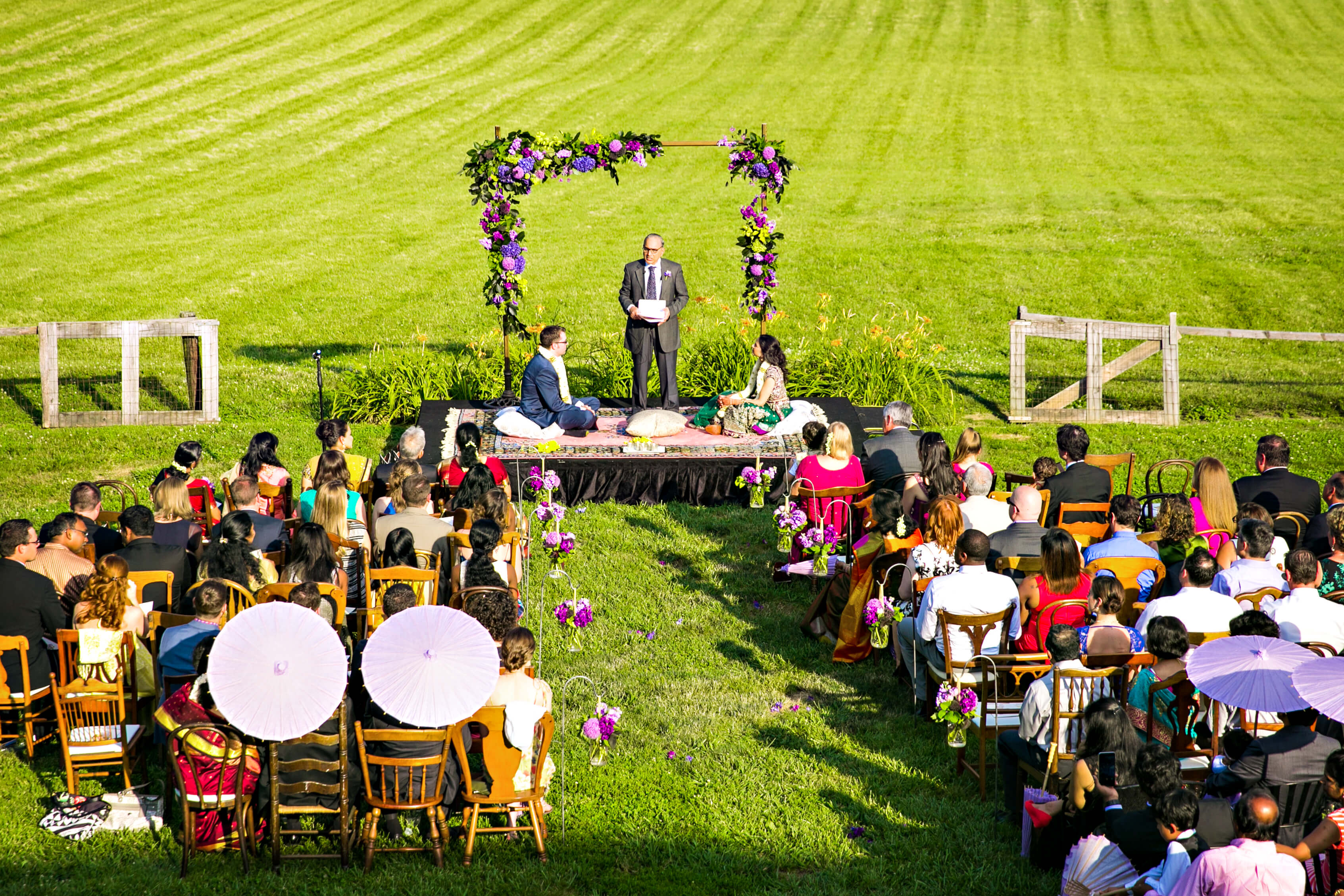 outdoor interfaith wedding ceremony