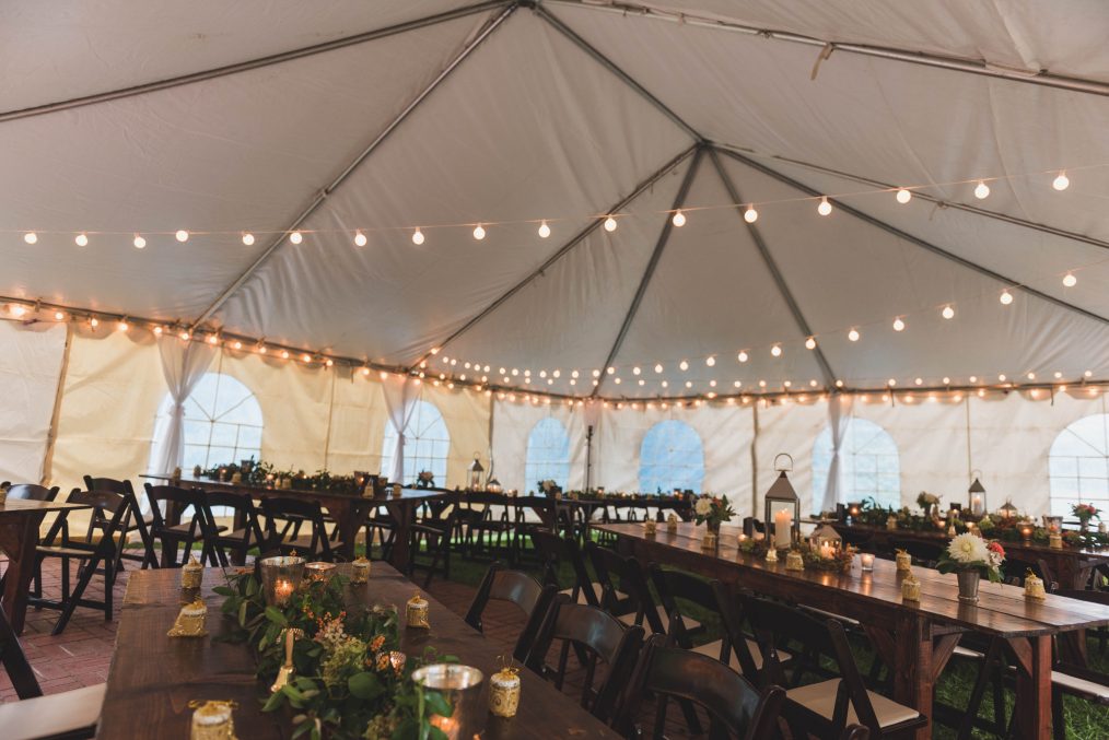 Hendry House wedding reception tent