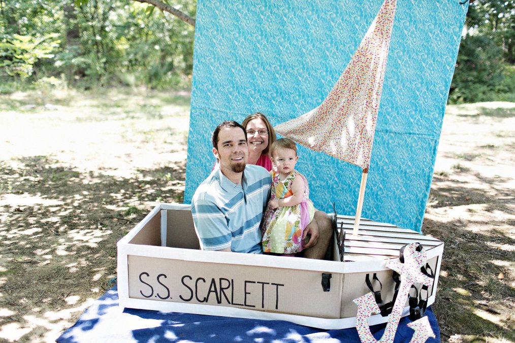 first birthday Row Row Row Your Boat photo booth kids party planner